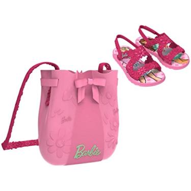 Imagem de Sandália Infantil Grendene Kids Barbie Flowers Bag Rosa 25