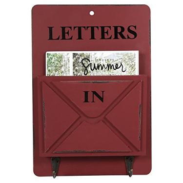 Imagem de Caixa de Correio Vintage, Porta-chaves de Madeira, Suporte de Parede, Organizador de Correio Com Porta-chaves para Quarto, Sala de Estar, Varandas, Loja, café, Bar (W261801 Carta