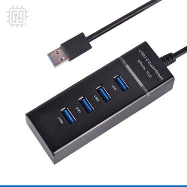 Imagem de Hub USB 3.0 4 Portas Extensão Cabo Multiplicador USB Alta Velocidade -