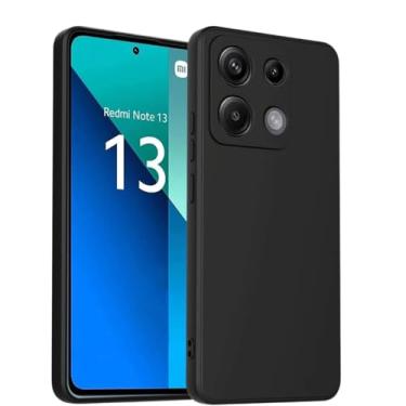 Imagem de Capa Capinha Case Compatível Xiaomi Redmi Note 13 4G Silicone Aveludada Com Proteção De Câmera (PRETO)