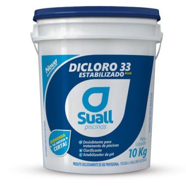 Imagem de Clorador Dicloro Granulado 3 em 1 Estabilizado 10Kg Suall Piscina