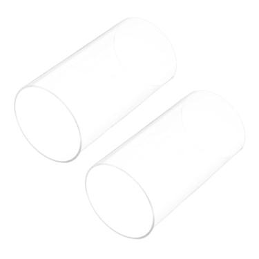 Imagem de Rebower Tubo rígido de plástico transparente de 15 cm 76 mm x 80 mm (3" x 3,125") tubo de acrílico redondo de policarbonato, [para encanamento, hidráulica, aquário, bricolage] - 2 peças