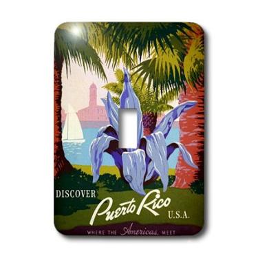 Imagem de 3dRose lsp_171584_1 Imagem de paisagem exuberante de Porto Rico em capa de interruptor de luz pôster