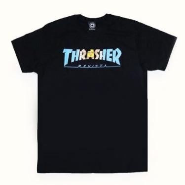 Imagem de Camiseta Thrasher Magazine Argentina - Preto-Masculino