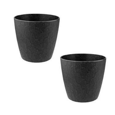 Imagem de 2 un Vaso plantas colmeia decorativo flores G Preto - EVO