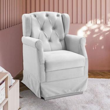 Imagem de Poltrona Cadeira de Amamentação Balanço Ternura Material Sintético Bra