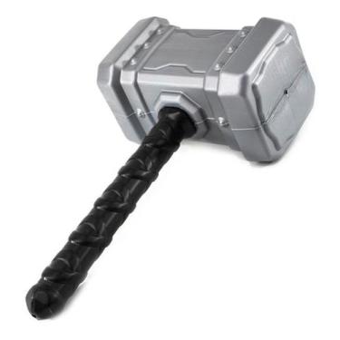 Imagem de Martelo Plástico Brinquedo Cosplay Fantasiar Deus Trovão Tor - NoBrand