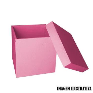 Imagem de Kit 20 Caixa Quadrada Tampa Sapato 8x8x6 Mdf Madeira Pintado - ATACADÃ