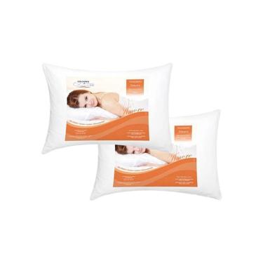 Imagem de Kit 2 Travesseiros 100% Poliéster Amore Ortobom 50x70x20