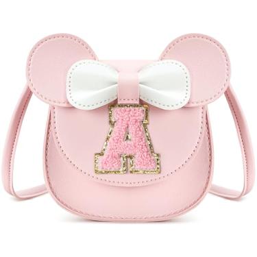 Imagem de Sawkig Mini bolsa infantil infantil para meninas de 2 a 6 anos presente de aniversário bolsa de orelhas de rato rosa, rosa