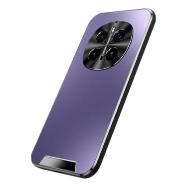 Imagem de HAO RIYLN Capa para Honor Magic 7 Pro/7, proteção de lente de câmera de metal, capa de telefone antiarranhões fina fosca PC traseira minimalista para negócios, roxa, 7