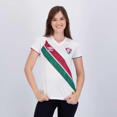 Imagem de Umbro Camisa Feminina Fluminense Of.2 2024 Jogadora,Branco/Verde/Grena,GG