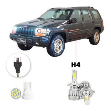 Imagem de Lampada Led Jeep Grand Cherokee 1994 A 1998 H4 20000lm - V10, Branco