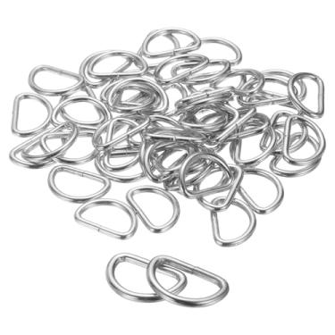 Imagem de HARFINGTON 50 peças anel D 3/10.2 cm (20 mm) metal galvanizado clipes de fivela em forma de D multiuso acessórios de costura para coleiras de cães, mochilas, correia de correia, prata, Prata, 20 mm