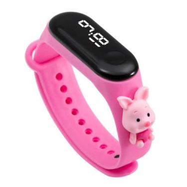 Imagem de Relógio Para Criança Digital Led Desenho Animado Peppa Pig - PAES MAGA
