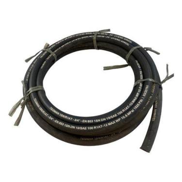 Imagem de 10 Mt Mangueira Hidráulica 3/4 R1at 1 Trama Aço Alta Pressão - TEGMAN