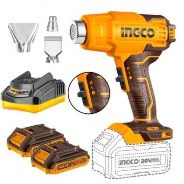 Imagem de Soprador Termico Ingco Completo Com Bateria e Carregador, SOPRADOR TER