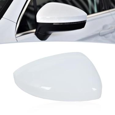 Imagem de JESYMBX Para VW Tiguan 2017 2018 2019 2020 Automóvel tampa do espelho retrovisor moldura do espelho retrovisor lente de vidro luz de volta 1 par branco esquerdo e direito