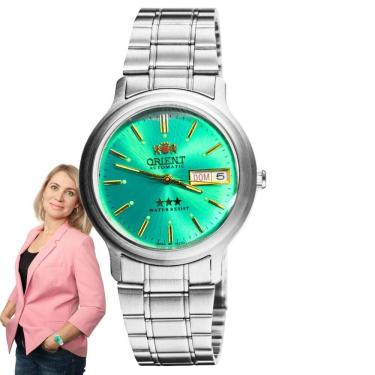 Imagem de Relógio Orient Masculino Mecânico Automático 3 Estrelas Aço Inóx Redondo Casual Prata 469WA1AF E1SX