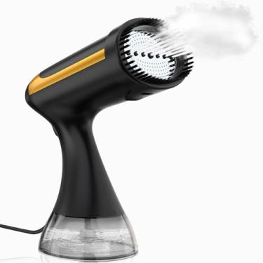 Imagem de ZOOY Vaporizador De Roupas 1500 W, Casa, Escritório, Viagem, Portátil, Para Roupas, Tanque Água Grande Capacidade 300 Ml, Removedor Rugas (Preto)
