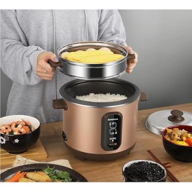 Imagem de Panela De Arroz & Vaporizador 2/3/4/5l Forro Antiaderente De Liga De Alumínio Dourado De Pequena Capacidade Para Dormitório Familiar Para 1~7 Pessoas, Gold, 3L