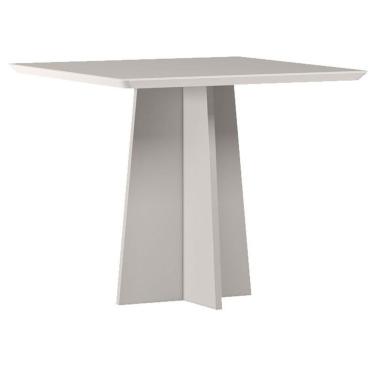Imagem de Mesa De Jantar Anitta 90x90 Cm Com Vidro Off White – New Ceval