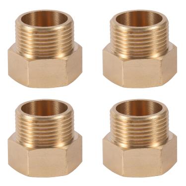 Imagem de lasuroa 4un. Conectores de Latão Mangueira de Jardim, 3/4" GHT Macho para 3/4" NPT Fêmea, Encaixe Latão para Irrigação Externa, Torneira, Tubo & Mangueira