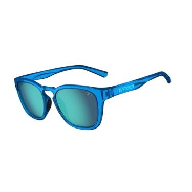 Imagem de Óculos de sol femininos e masculinos Smirk – Ideal para estilo de vida na praia, ciclismo, golfe, caminhadas, pickleball, corrida e tênis, Azul elétrico neon, espelhado azul-celeste com ar,