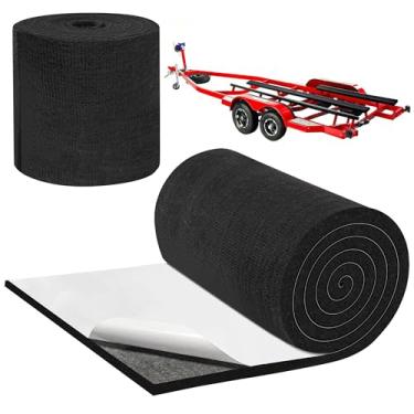 Imagem de LUCKIPLUS Tapete de beliche de reboque de barco com adesivo, tapete marinho espesso acolchoado de beliche de barco resistente para barcos ao ar livre jet ski rampa de doca marítima, 20 cm x 3 m