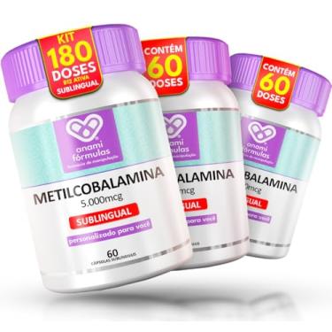 Imagem de Kit 3 Metilcobalamina 5.000mcg MAX DOSE B12 Ativa SUBLINGUAL – 60 Cápsulas - Suplemento Alimentar Sublingual