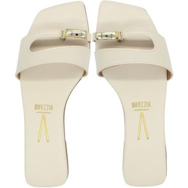 Imagem de Tamanco Rasteiro Vizzano Napa Garda Aplique Dourado Feminino