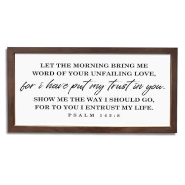 Imagem de Decoração de parede cristã, decoração de sinal cristão Mindfulness Spirit, placa emoldurada de madeira de fazenda 15 × 7,5 × 14,8 cm, decorações de casa em versículo bíblico, placas de Filipenses 4: 6