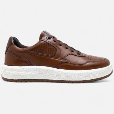 Imagem de Tenis Democrata Masculino Denim Drake Pulse Couro, Tan, 39