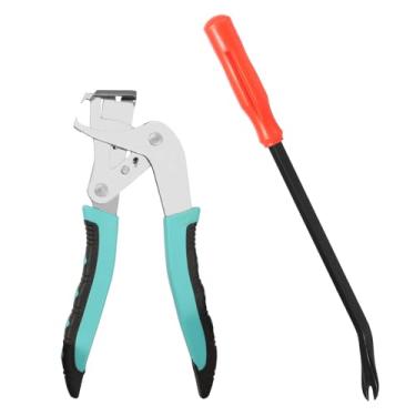 Imagem de Alicates de clipe de carro e ferramentas de desmontagem com barra de alavanca, alicate de pressão automotivo, ferramenta de remoção de clipe multifuncional, fivelas e rebites de clipe de fixação, abre