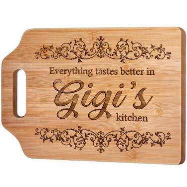 Imagem de Tábua de cortar AceThrills Bamboo 31x22x1 cm gravada