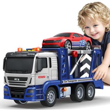 Imagem de Porta-carros de transporte de brinquedos com carro de corrida para cri