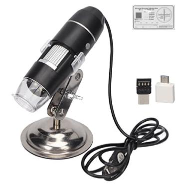Imagem de Grcfumo Microscópio digital sem fio, 0X 200X, USB 8 luzes LED brancas, câmera portátil de ampliação para couro cabeludo, cabelo e pele