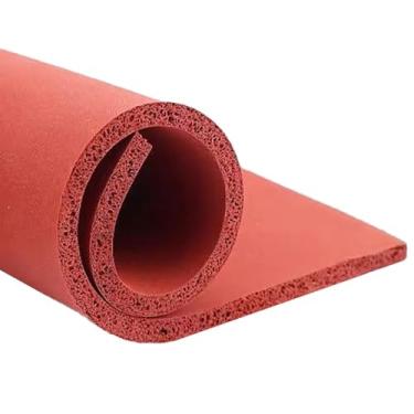 Imagem de Placa De Espuma De Silicone Vermelha - Colchão Resistente Ao Calor, Para Máquina De Película, 200x200mm (1 Peça) - Para Indústrias Aeronáutica E Instrumentação(200x200x3mm)