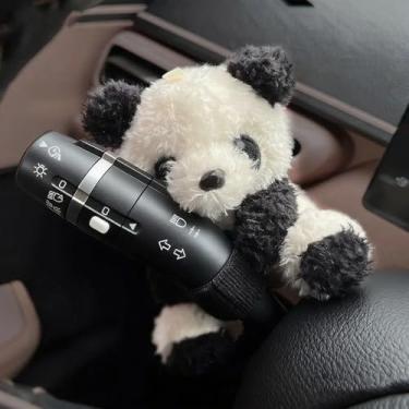 Imagem de Bonita boneca criativa de urso limpador de carro - Adorável mudança de engrenagem de pelúcia e decoração de espelho retrovisor, ornamento de alça de limpador de para-brisa para acessórios de
