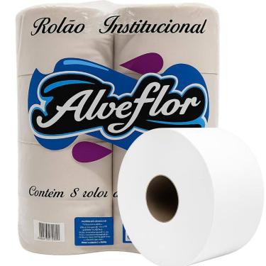 Imagem de Papel Higiênico Rolão Institucional Alveflor 600Mts