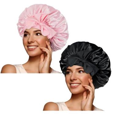 Imagem de Bonnet Hair Bonnet Queen Bonnet Queen Satin Silk, pacote com 2 unidade
