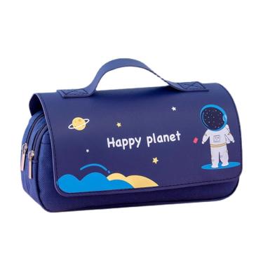 Imagem de Estojo de lápis com design temático espacial de dupla camada de grande capacidade