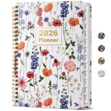 Imagem de Timart Agenda 2026, janeiro de 2026 a dezembro de 2026, agenda semanal e mensal, agenda agenda de 2026 com abas, bolso interno para mulheres, perfeita para escritório, escola, material de casa, A4