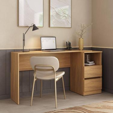 Imagem de Escrivaninha 150,5cm com Nicho e 2 Gavetas Flex Multimóveis MP6035