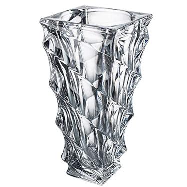 Imagem de YYBOES Vaso de vidro para decoração de vaso de flores, vaso de cristal, estilo nórdico, leve, luxuoso, simples, sala de estar, vaso decorativo artificial, ornamentos artísticos, decoração de vaso