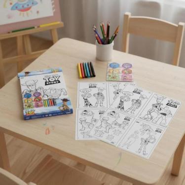 Imagem de KIT Desenhos para Colorir com Giz de Cera e Adesivo Pintura Bobbie Goo