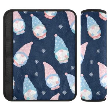 Imagem de Burbuja Capa para cinto de segurança de carro Gnomos, protetor de cinto de segurança macio confortável para alça de ombro de assento, 1 par pequeno