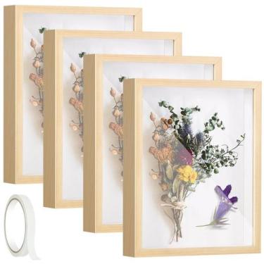 Imagem de Shadow Box Frame IWOLOMI 8x10 polegadas, pacote com 4 fitas adesivas