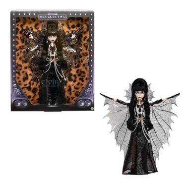 Imagem de Monster High Skullector Elvira A Rainha das Trevas Boneca de Coleção Vestido e Salto Alto Originais Para Crianças a Partir de 6 anos