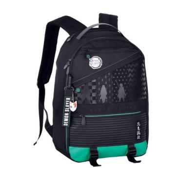 Imagem de Mochila De Costas Demon Slayer Anime Escolar Juvenil Com Bolso Para No